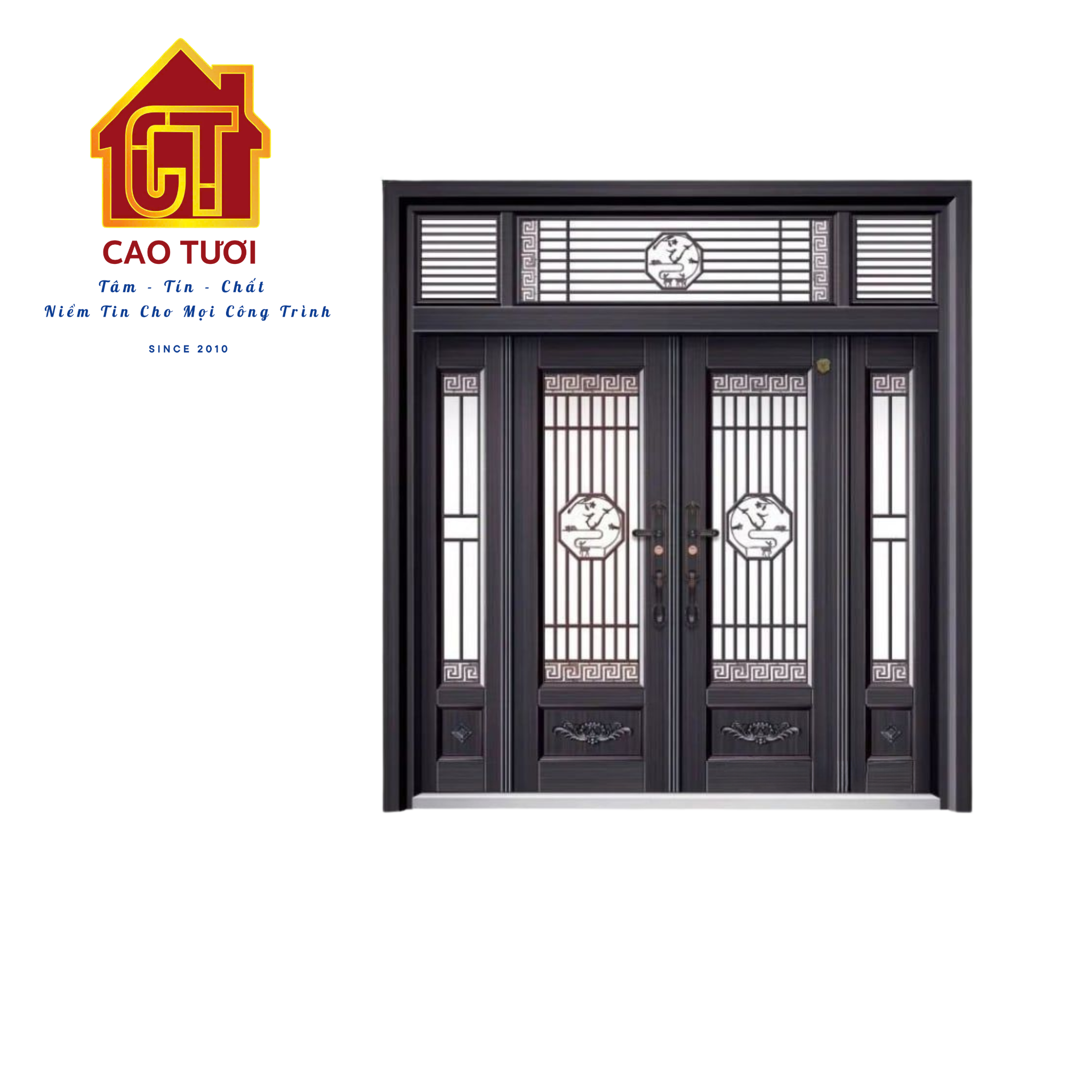  Cửa thép cánh kính ‘LỘC XUÂN” 