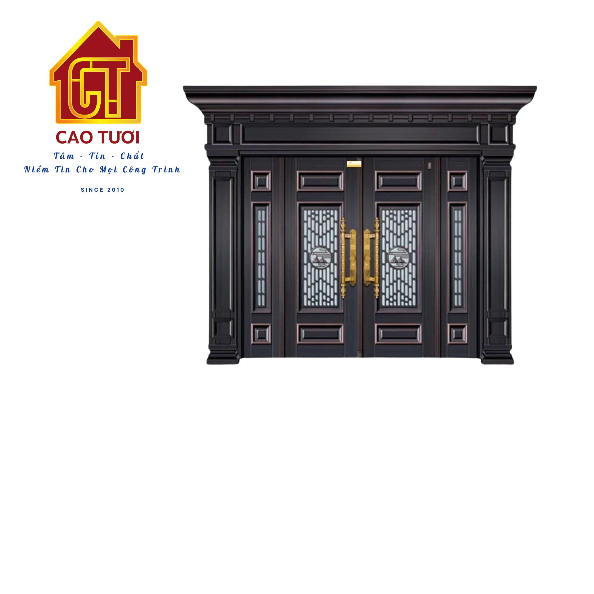  Cửa thép biệt thự cánh kính TD4-11 