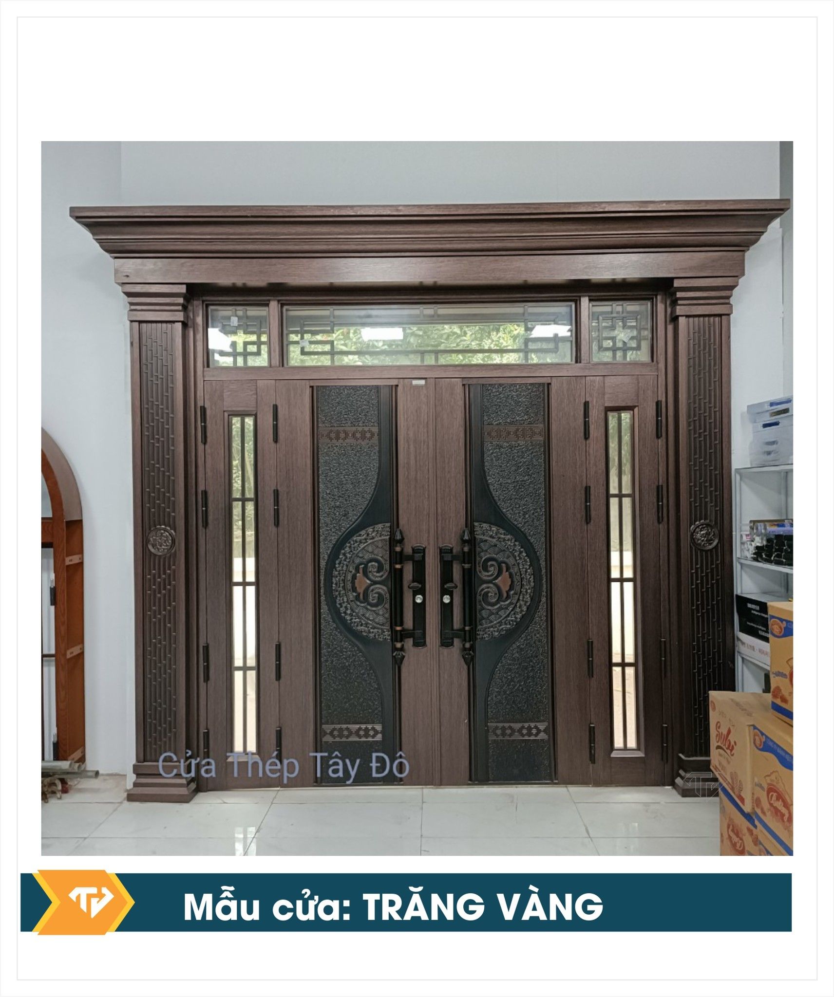  Cửa 4 cánh kính “TRĂNG VÀNG” 