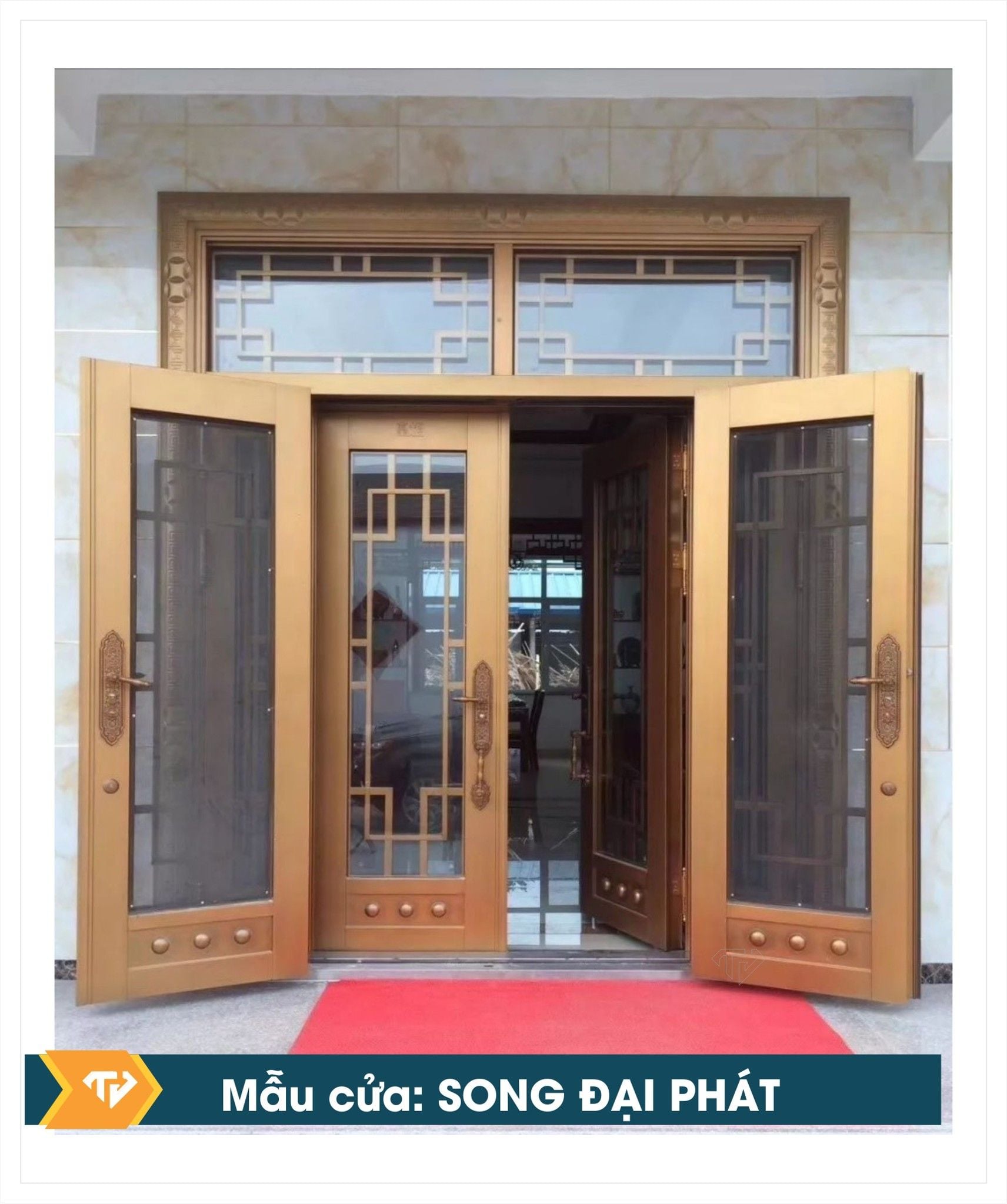  Mẫu cửa 4 cánh kính 2 lớp cánh 