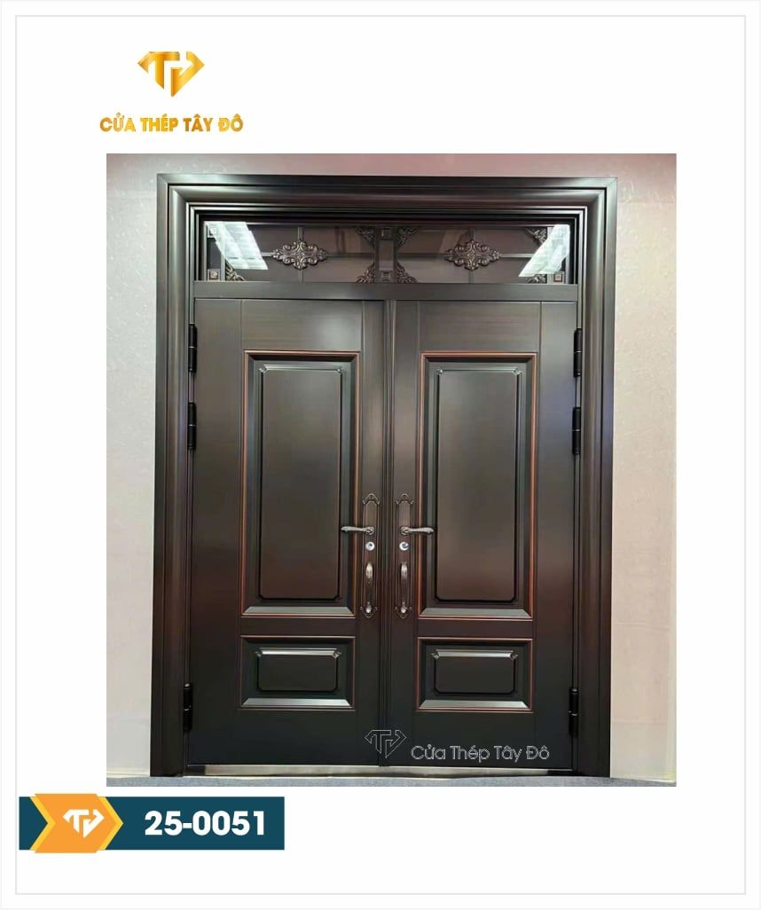  Cửa thép 2 cánh đẹp 25-0051 