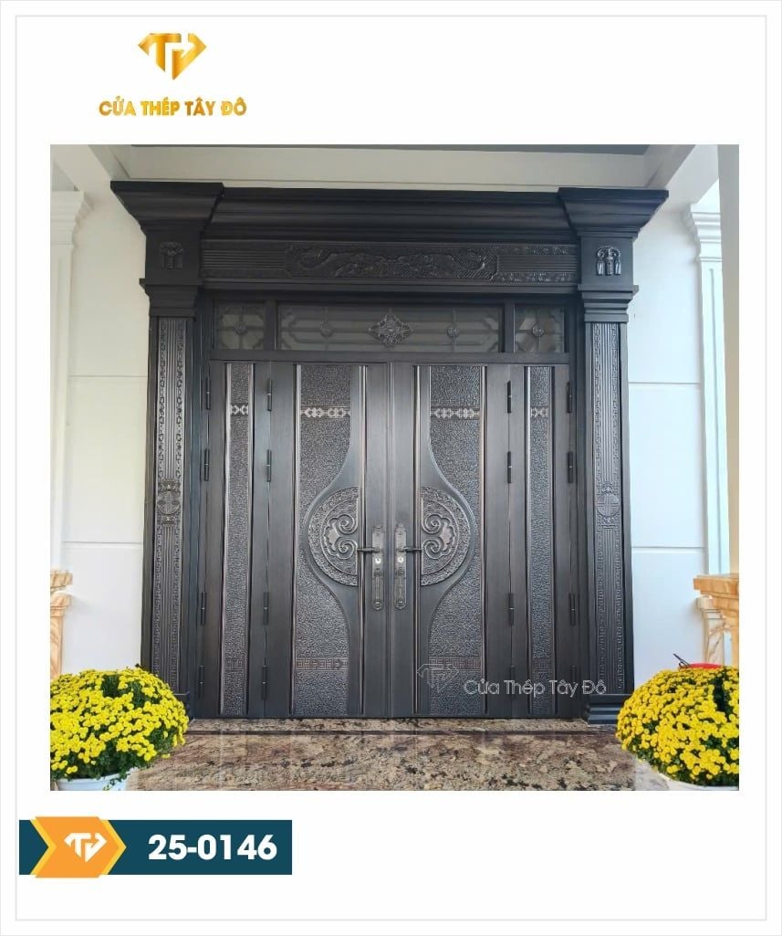  Mẫu cửa 4 cánh “Trăng Vàng” 25-0146 