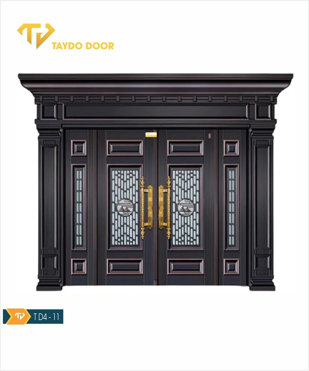  Cửa thép biệt thự cánh kính TD4-11 