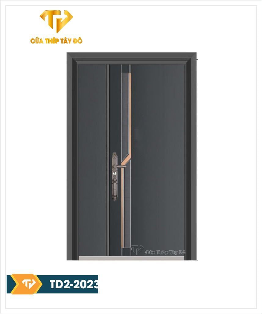  Mẫu cửa 2 cánh lệch TD2-2023 