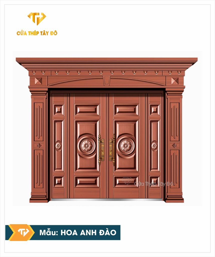  Cửa thép nhập khẩu “HOA ANH ĐÀO” 