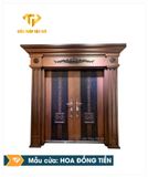  Cửa Thép Hoa Đồng Tiền Vân Nổi 5D 
