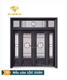  Cửa thép cánh kính ‘LỘC XUÂN” 