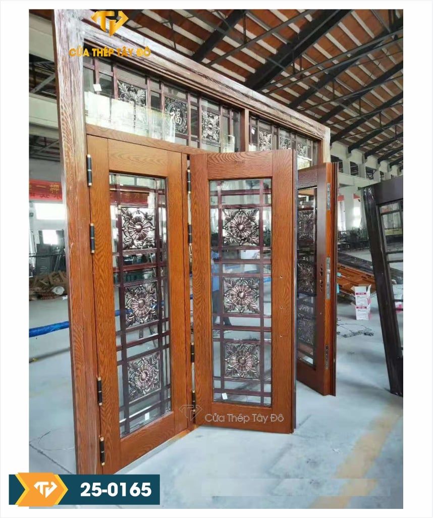  Cửa thép 4 cánh kính 25-0165 