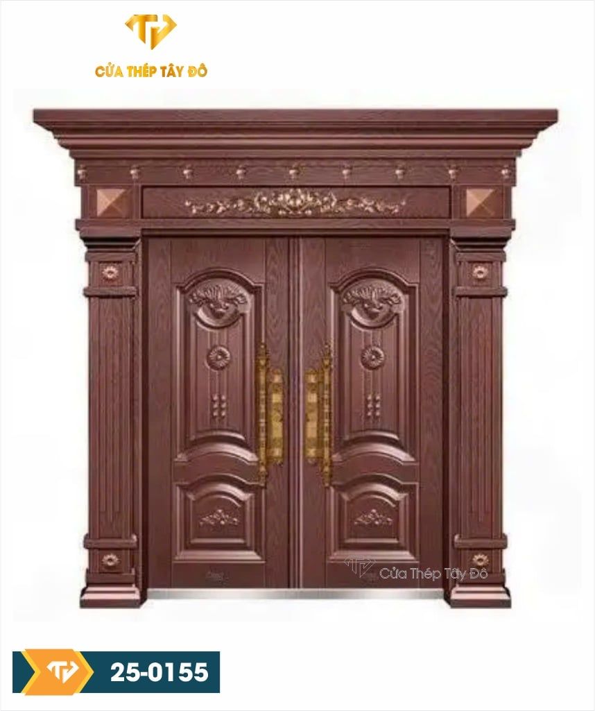  Cửa thép vân gỗ 5D “VƯƠNG GIA 