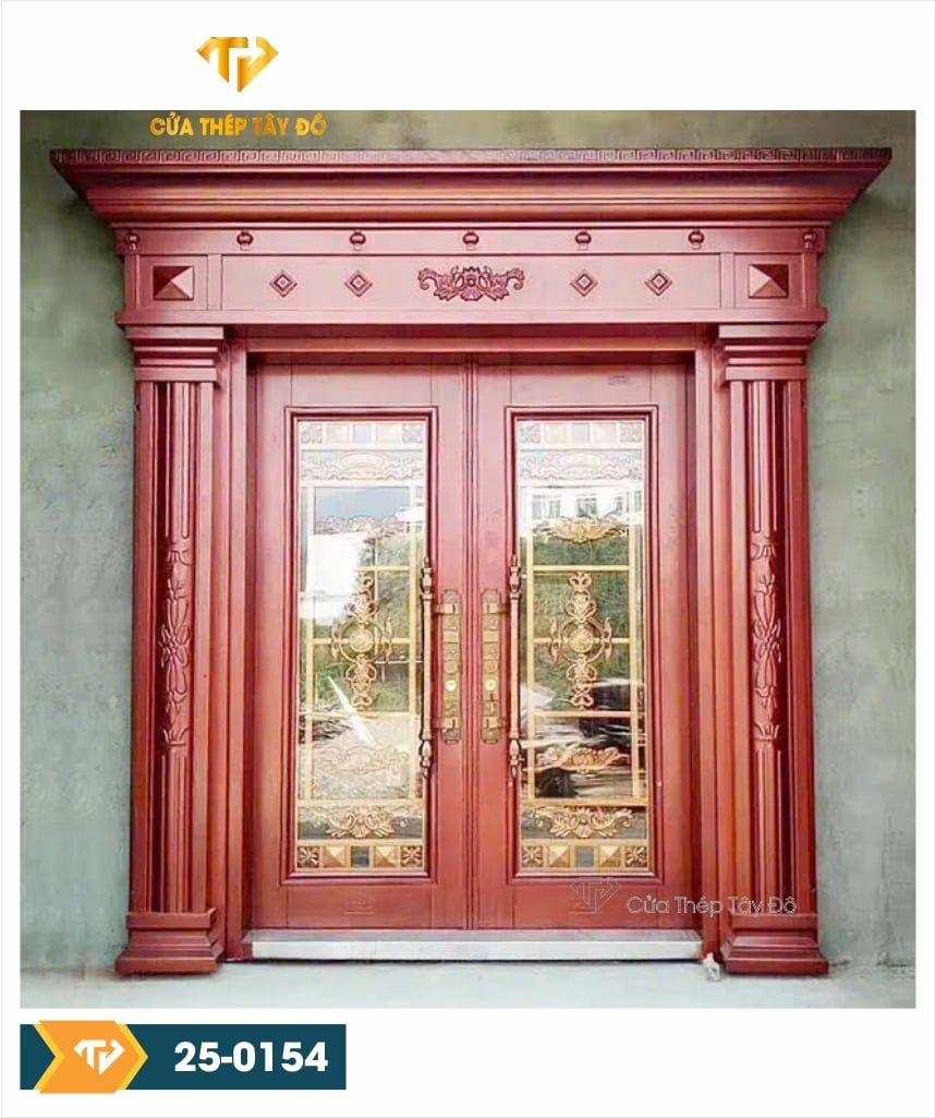  Mẫu cửa 2 cánh kính 25-0154 