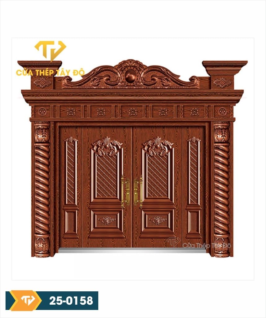  Cửa thép vân gỗ 5D 25-0158 