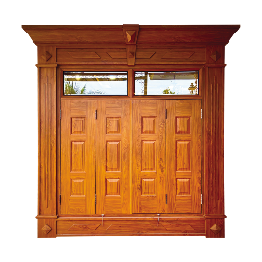  Cửa sổ thép vân gỗ CS4-K.CS4 