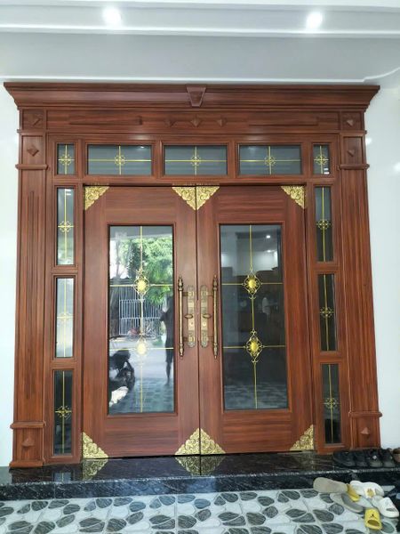  Cửa thép vân gỗ thủy lực A22-VK 