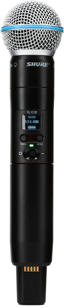 Shure SLXD2/B58=-H57 - HANDHELD W/ BETA58A MIC 520-564MHz