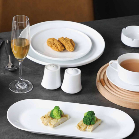  Bộ chén dĩa sứ trắng: Grace - White PorcelainTableware 