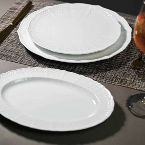  Bộ chén dĩa sứ trắng Moon - Moon White Porcelain Tableware 