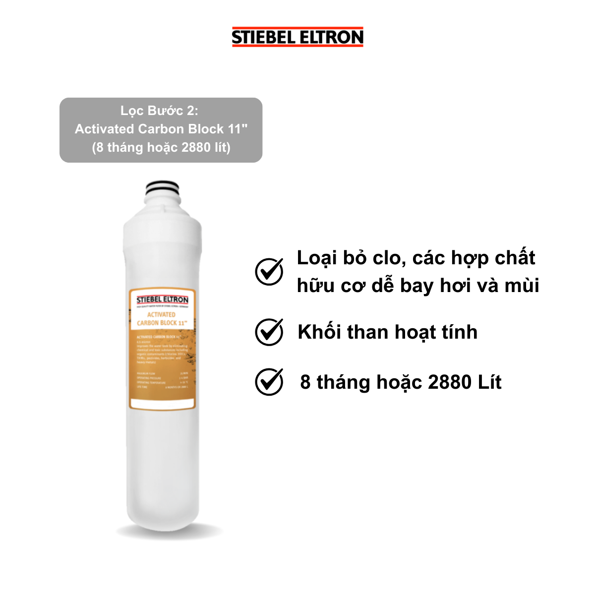  Bộ 4 lõi lọc thay thế GLACIER – Chính hãng, dễ thay thế STIEBEL ELTRON 