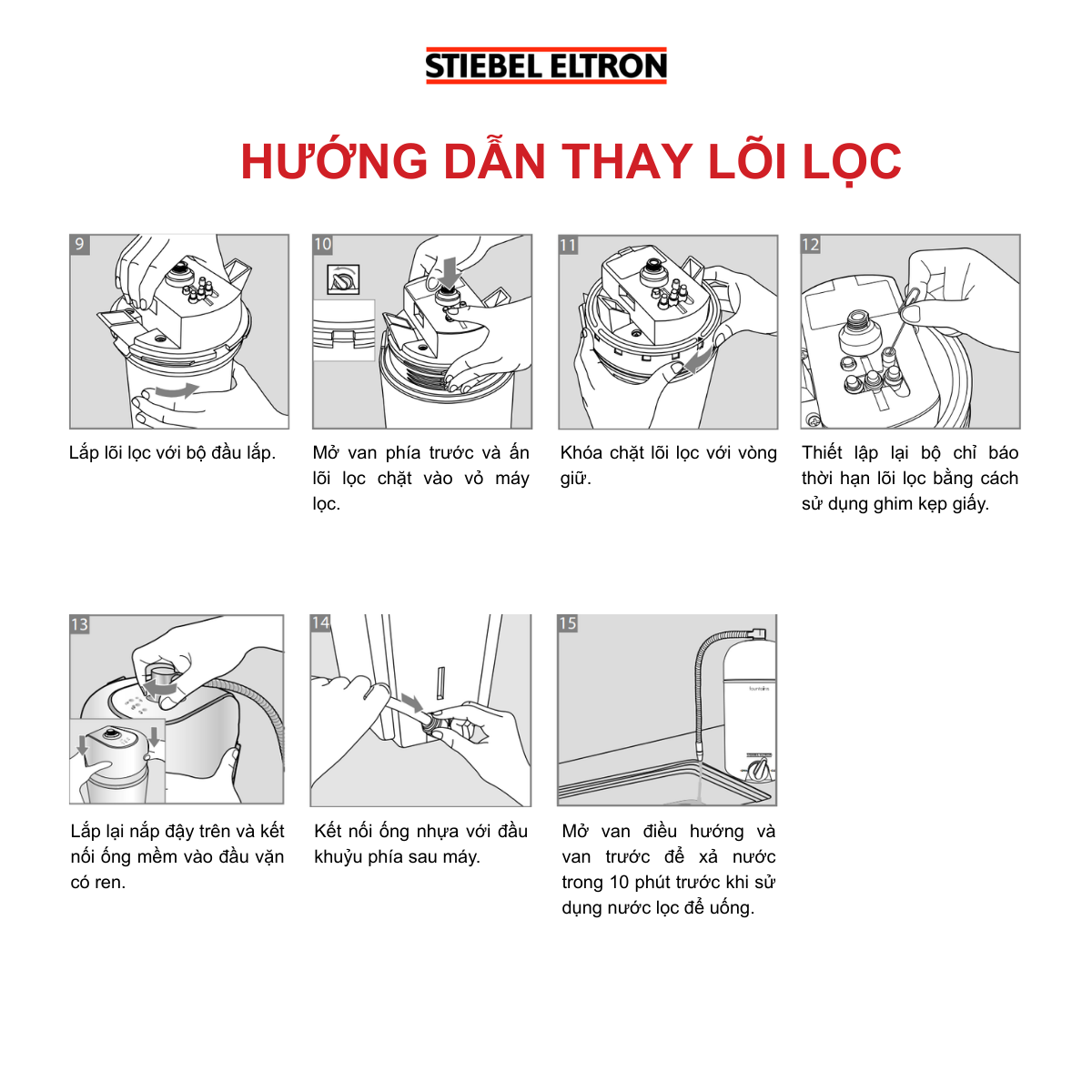  Lõi lọc thay thế FOUNTAIN 7S – Lọc toàn diện, thay dễ dàng, tích hợp 7 bước STIEBEL ELTRON 