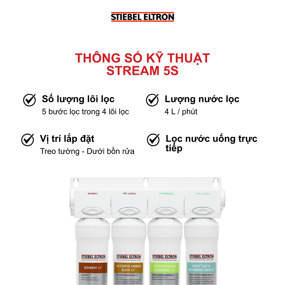  Máy lọc nước UF Stream 5S STIEBEL ELTRON 