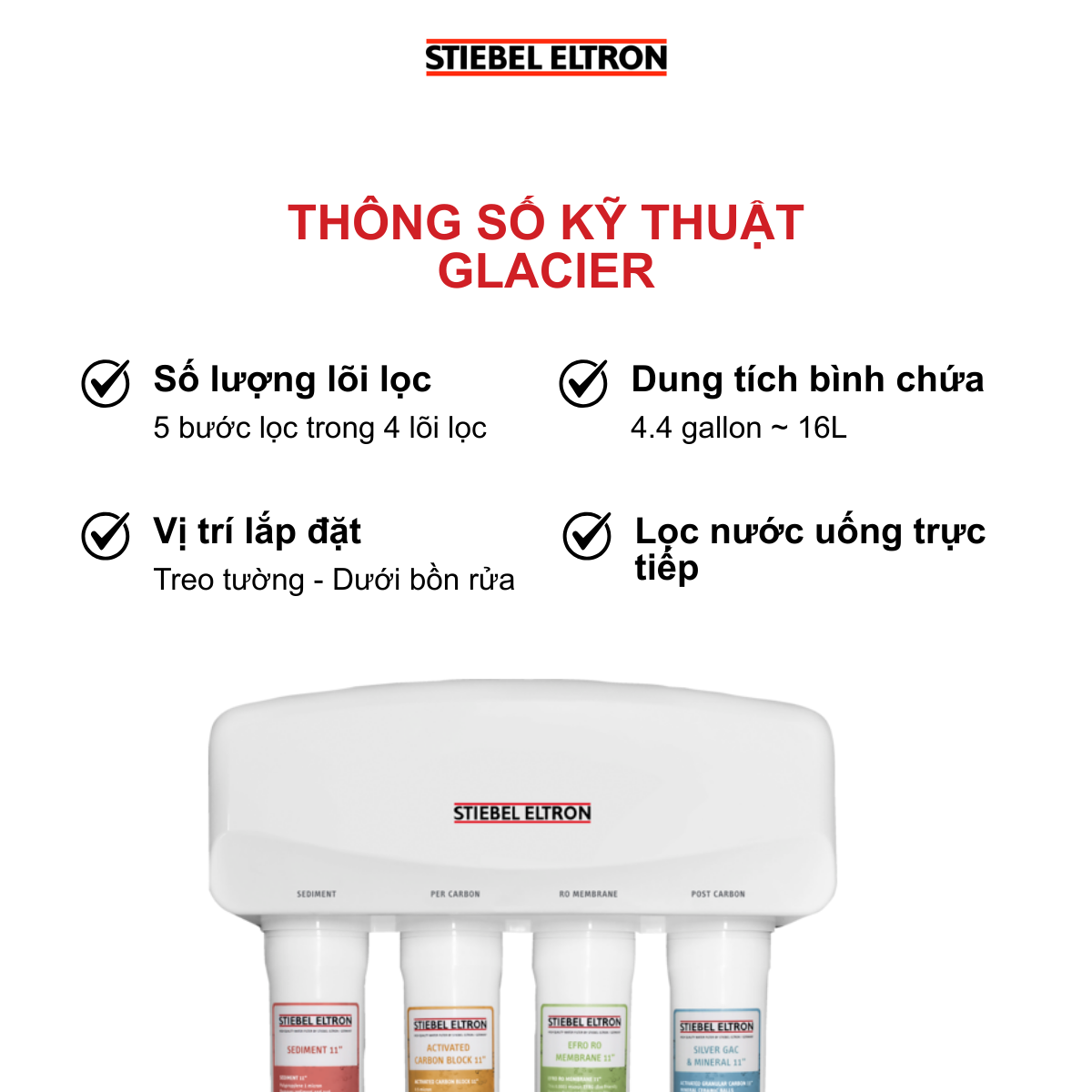  Máy lọc nước RO GLACIER STIEBEL ELTRON 