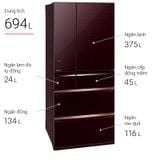  Tủ lạnh MR-WX52D 506L 6 cửa - Made in Japan MITSUBISHI ELECTRIC 