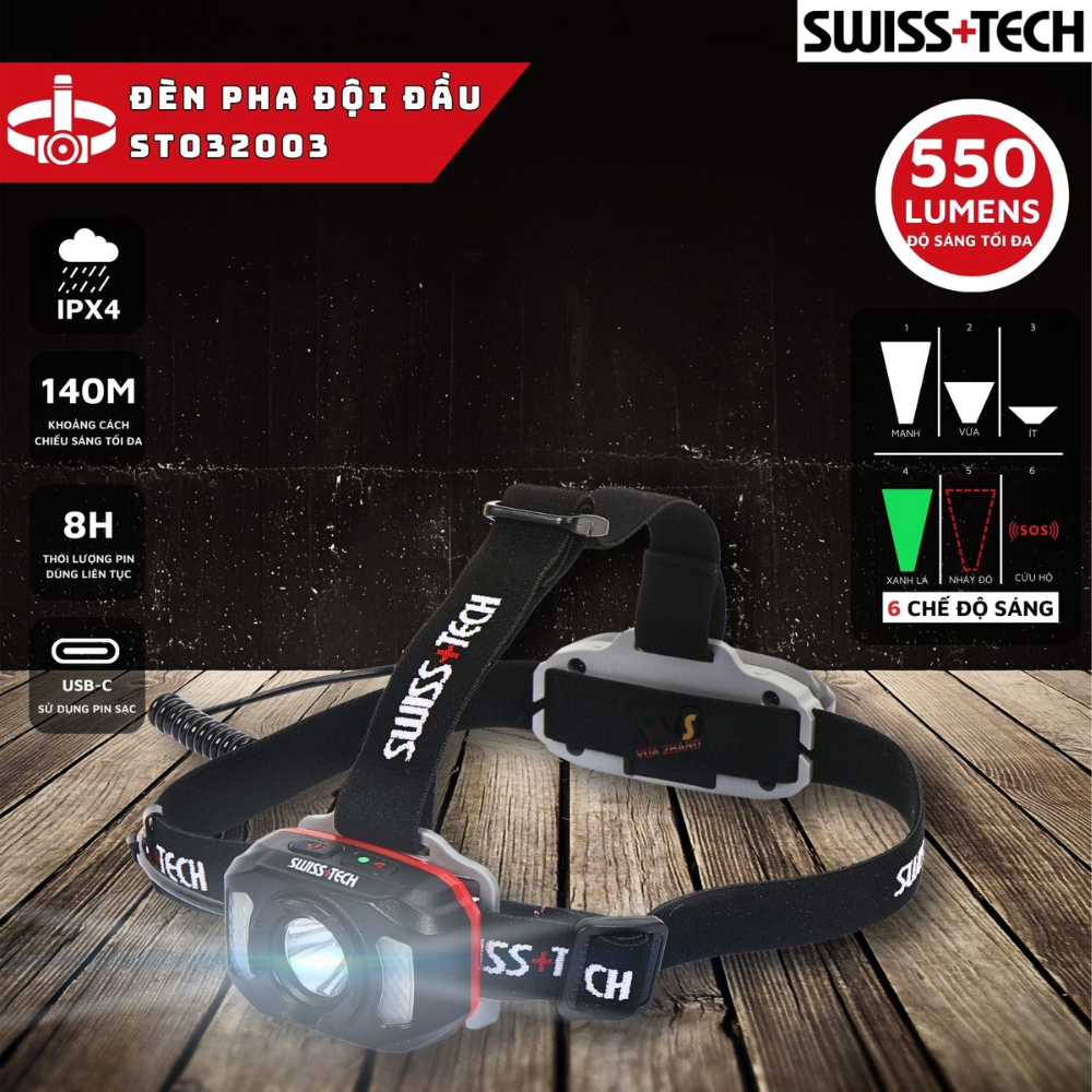 Đèn pha đội đầu SWISS+TECH ST032003