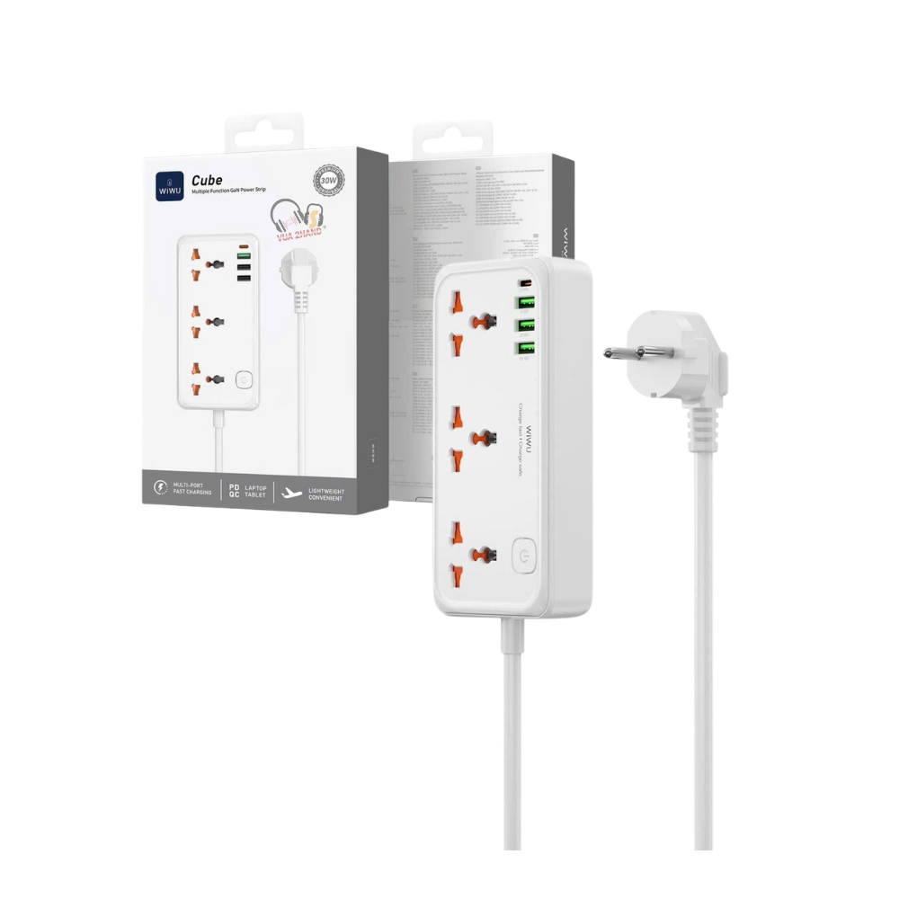 Ổ Cắm Điện Đa Năng WiWu Cube 30W GaN Wi-S005