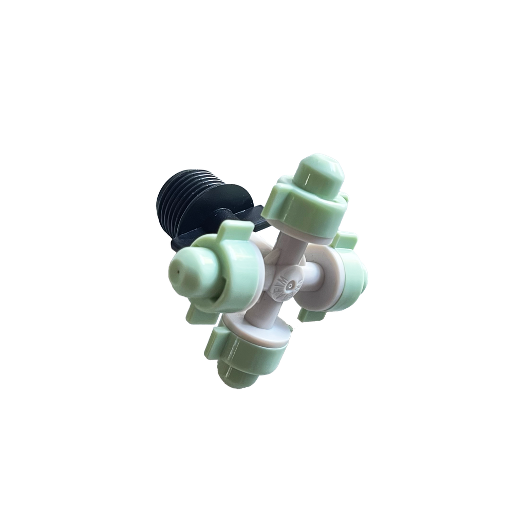 Béc 4 chân ren 21 (gồm béc 4, ống nhựa, chân ren 21)