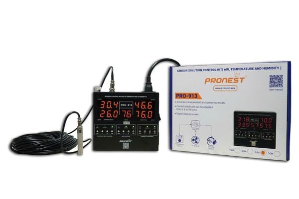 Cảm biến điều khiển nhiệt độ, độ ẩm, không khí PRONEST P-913 cho nhà yến