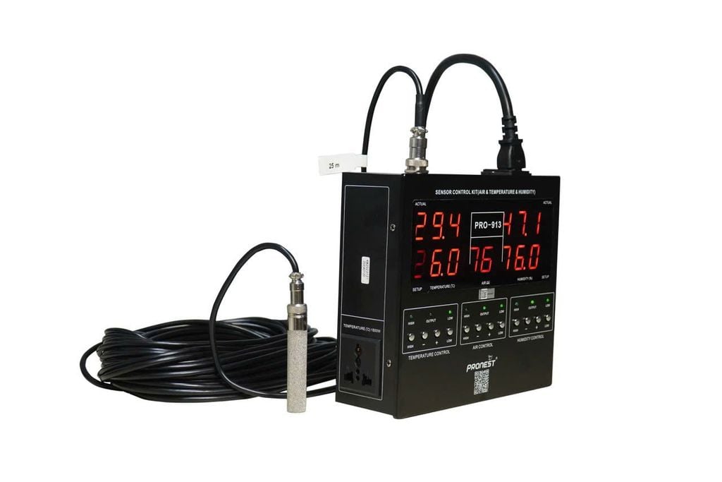 Cảm biến điều khiển nhiệt độ, độ ẩm, không khí PRONEST P-913 cho nhà yến