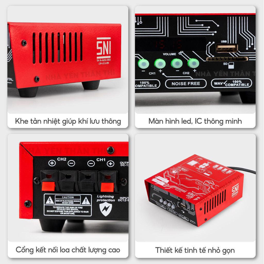 Âm ly nhà yến - AXM-8 V2 – Ampli chuyên dụng dẫn dụ chim yến