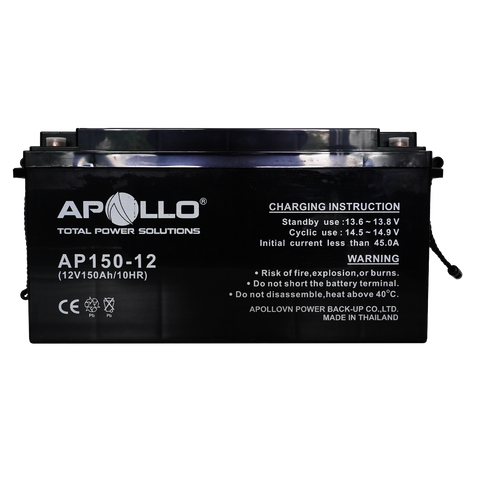 Ắc quy khô Apollo nén khí DC-12V chuyên dụng cho Inverter (100AH & 150AH)