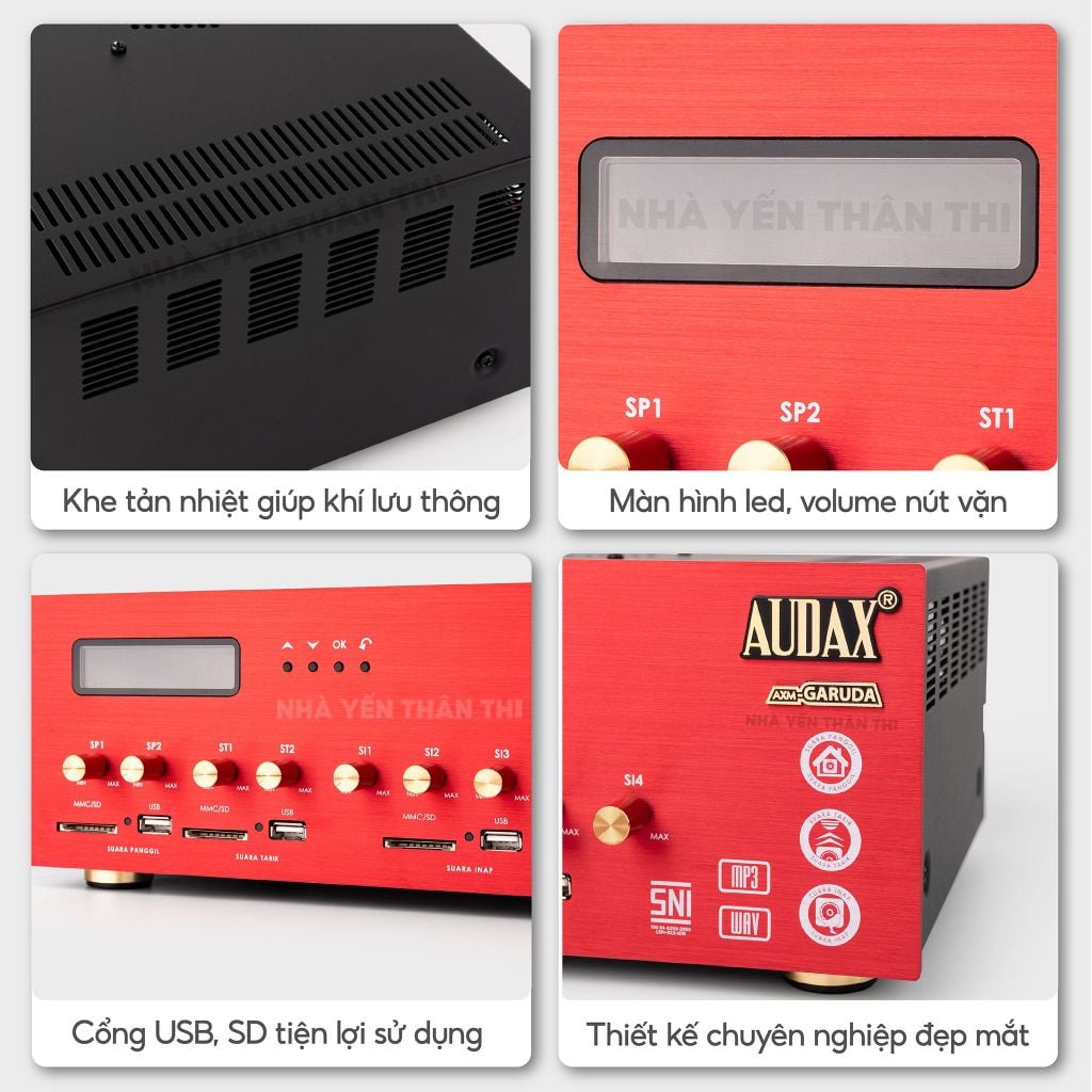 Âm ly AXM Garuda (Đỏ - Đen)