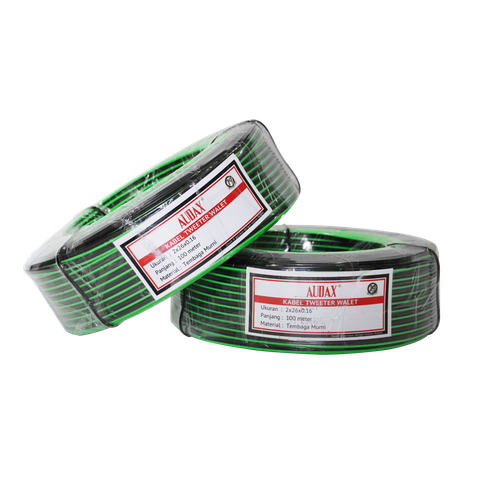 Dây loa tín hiệu AUDAX  Kabel 26 tim - 100m  (xanh lá - đen, thùng 4 cuộn)