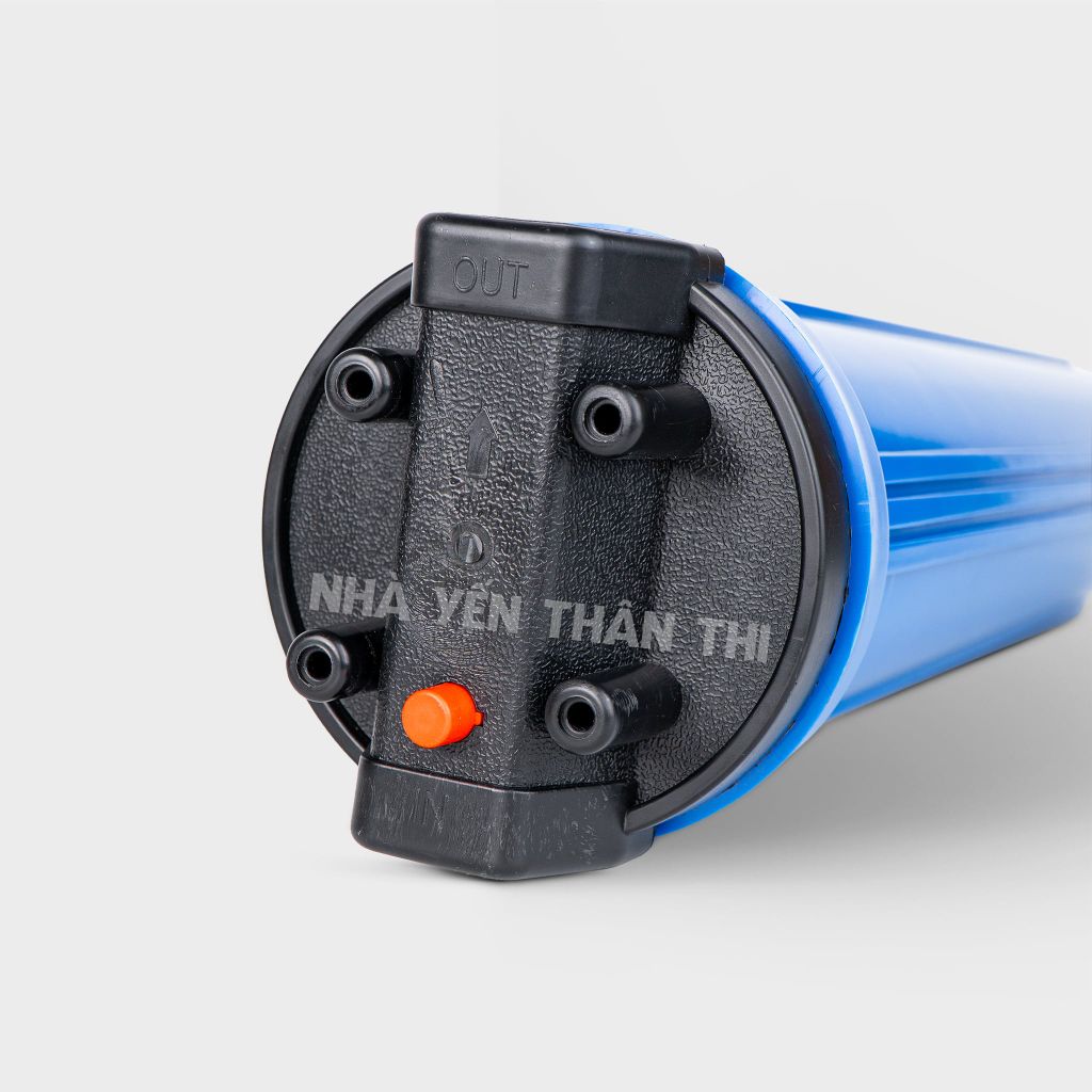 Ly lọc nước nhựa xanh ren trong đồng 27mm + lõi lọc nước 20 IN + Bass treo