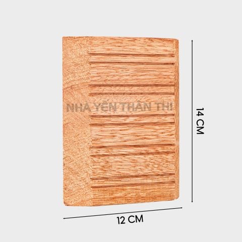 Góc gỗ cắt Dark Meranti dùng cho nhà yến (14.8 x 10.5 x 2 cm)