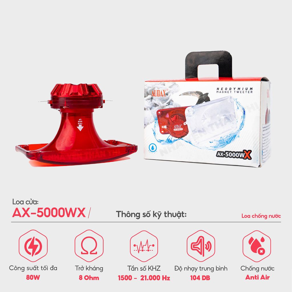 Loa cửa chống nước AX-5000WX (Đỏ)