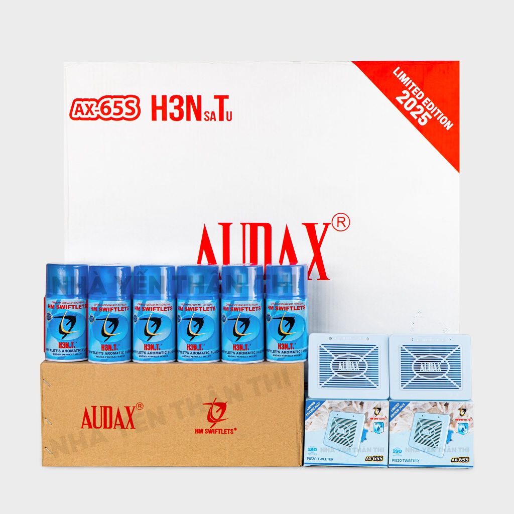 Loa nhà yến - Loa dẫn AX-65S Xanh – Loa dẫn dụ chim yến hiệu quả trong nhà + Dung dịch tạo mùi trong nhà yến H3nSaTu (6 chai)