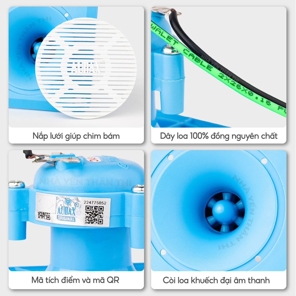 Loa nhà yến - Loa ru AX-61C (Xanh) - Loa dẫn dụ chim yến trong nhà ổn định