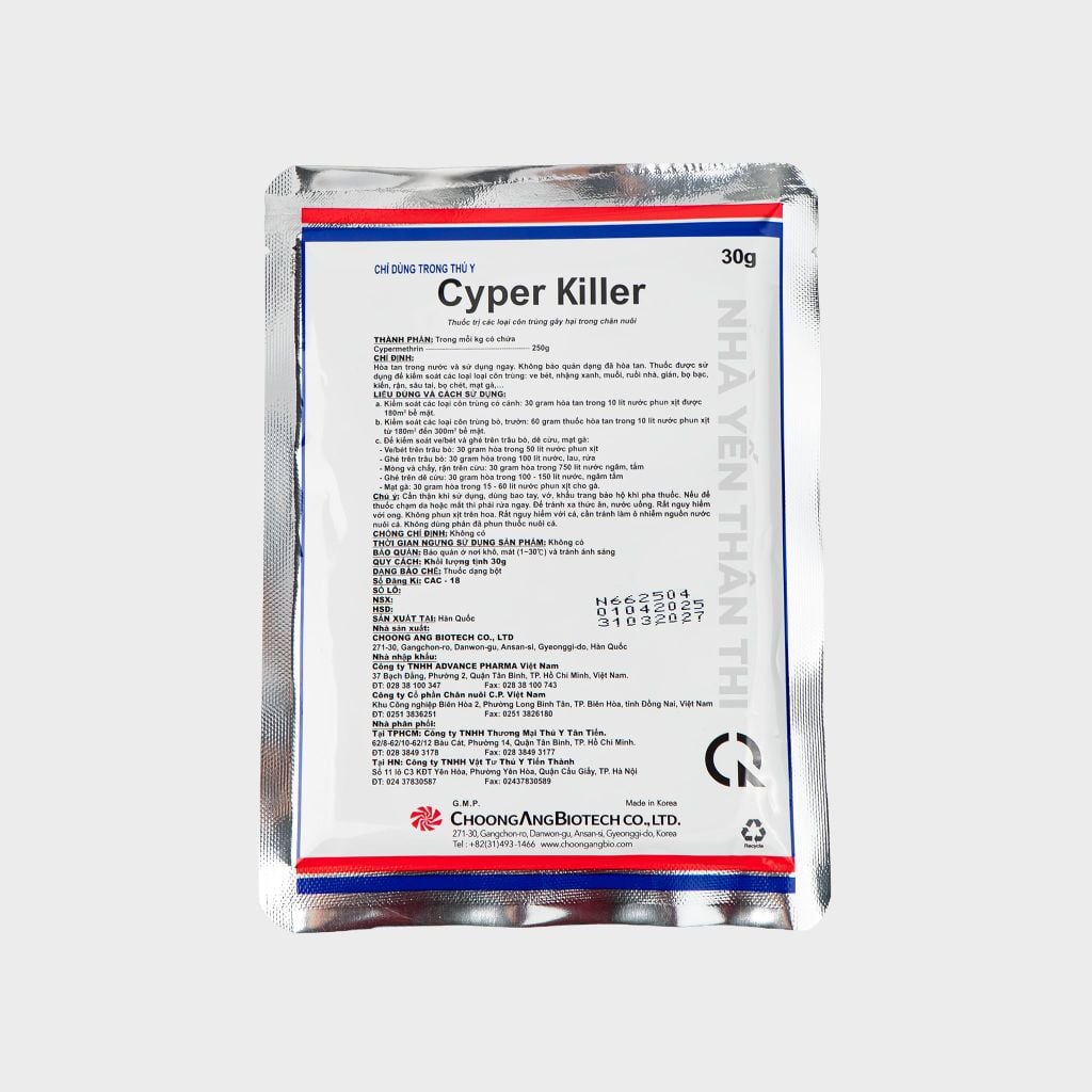 Thuốc diệt côn trùng Cyper Killer (30g) cho nhà yến