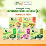  Combo 5 hộp Viên Canh Ăn Liền, Canh Chua Chay, Canh Chua Nấm, Cải Xoong Thịt Bằm, Rau Ngót vị Tôm Bằm, Khoai Mỡ Thịt Bằm Sấy thăng hoa, B'Soup 