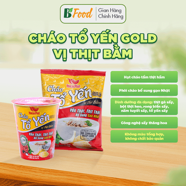 Cháo Tổ Yến Gold vị Thịt Bằm