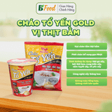  24 ly Cháo Tổ Yến Gold Vị Thịt Bằm Yến Lộc Phát - Cháo dinh dưỡng ăn liền, tiện lợi dành cho gia đình, ông bà, trẻ em 