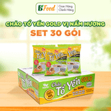  30 gói CháoTổ Yến Gold Nấm Hương Yến Lộc Phát - Cháo Chay dinh dưỡng ăn liền, thực dưỡng thuần chay 