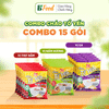  Combo 15 gói cháo ăn liền cho người già, ông bà, Cháo Tổ Yến Gold vị Thịt Bằm, Chay, cháo trẻ em 