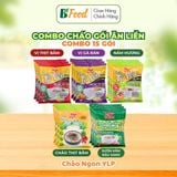  Cháo gói ăn liền YLP - COMBO 15 gói, 5 vị yến gold, nấm, gà, đậu xanh, thịt bằm, mỗi vị 3 gói 