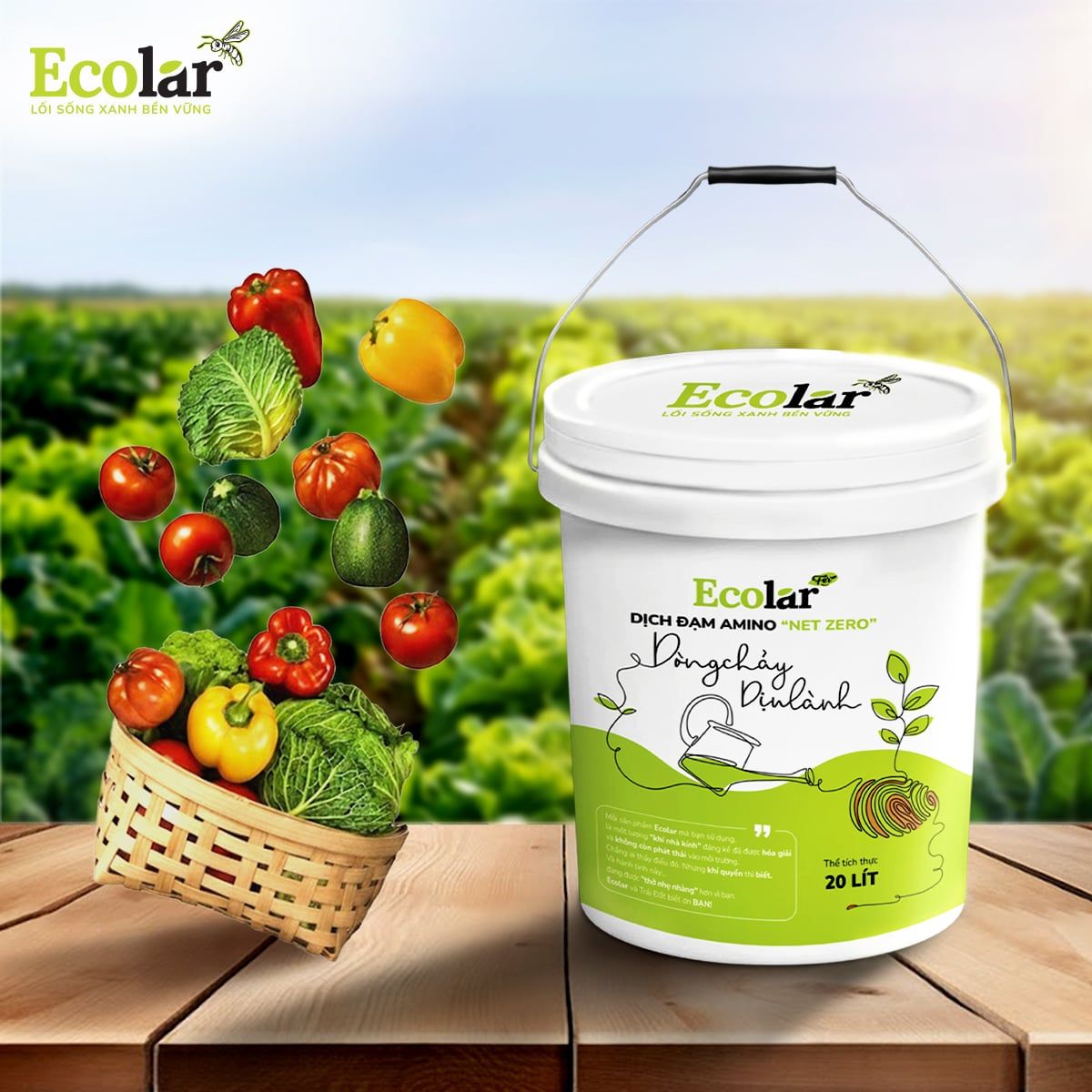 Phân Bón Ecolar Dòng Chảy Dịu Lành 20L
