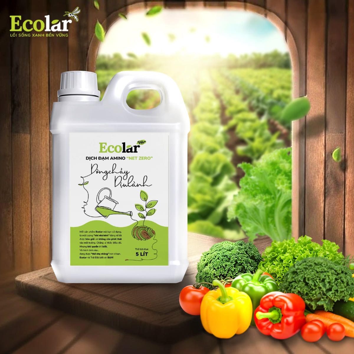 Phân Bón Ecolar Dòng Chảy Dịu Lành 5L