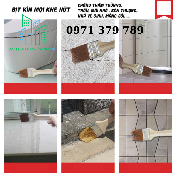 Keo chống thấm trong suốt WATER PROOF LATEX 800g, Giải Pháp Chống Thấm Cho Mọi Bề mặt Xi Măng, Gỗ,Nhựa...