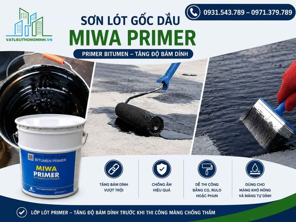Miwa Primer – Sơn Lót Gốc Dầu Bitum Chống Thấm